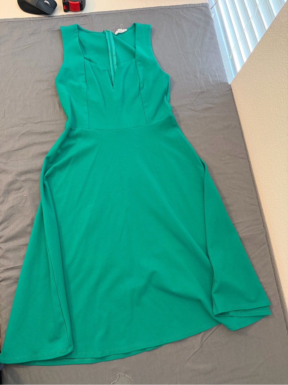 A'gaci Emerald Green Sleeveless Midi Dress size Large